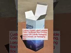 Boîte de carton pliable couleur sur mesure Boîte d'emballage de bougies cadeaux de luxe Boîte d'emballage de boîtes cosmétiques