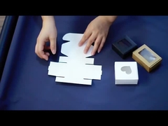 Ekologiczny składany pudełko papierowe z sercem wycięte okno na biżuterię i smakołyki