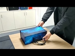 Składane magnetyczne pudełko prezentowe z uchwytem na odzież i obuwie, sztywne kwadratowe pudełko do pakowania