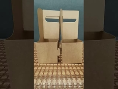 Kraft biały, falisty, ręczny nośnik kubków, falisty opakowanie na kubki i kwiaty