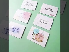 Zestaw kart okolicznościowych ze złoceniami Eleganckie życzenia urodzinowe Karty podarunkowe z motywem kwiatowym