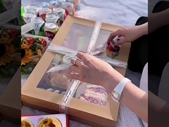 Kraft Picnic Box Set Okienny Design Camping Po południu Herbaty Opakowania Wieloosobowe