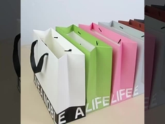 Zestaw premium białych papierowych toreb prezentowych Kraft, z nadrukiem na zamówienie, wzmocniona grubość