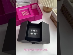 Luksusowe pudełko na zdobienia paznokci z podwójną szufladą, wysokiej jakości gablota wystawowa, panel z niestandardowym logo, organizer na paznokcie do noszenia