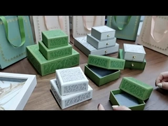 Vintage teksturowane biżuterii zestaw pudełkowy Premium wybrukowane metalowe szufladki zawiesone przypadki luksusowe pierścionek kolczyk