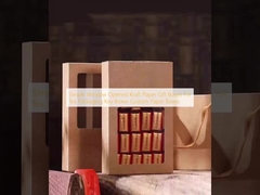 Prosty otwarty okienkiem karton z papieru Kraft pudełka prezentów do herbaty