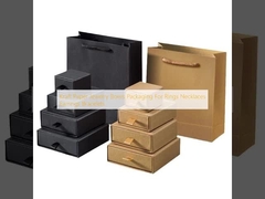 Kartony na biżuterię z papieru kraft Opakowania do pierścieni Naszyjniki Kolczyki Braziliki