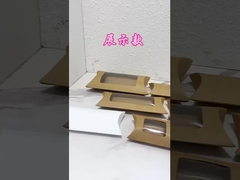 Kreatywne pudełka z papieru Kraft w kształcie poduszki z oknem do pakowania słodyczy