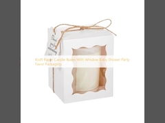 Kartony ze świeczkami z papieru Kraft z oknem