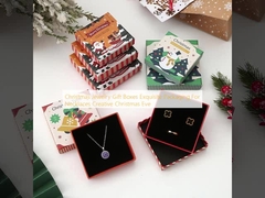Świąteczne biżuteria pudełka prezentów Wspaniałe opakowania do naszyjników Kreatywny Wigilię