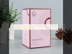 Niestandardowe, drukowane pudełka na perfumy z powłoką UV, biały karton, pudełka na zapachy