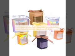Kraft Colored Window Paper Boxes Cake Boxes Candy Boxes Baking Packaging Wedding Favor Boxes Gift Boxes