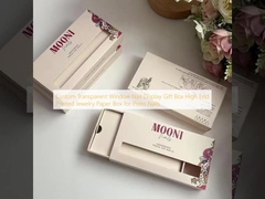 Custom Transparent Window Nail Display Gift Box High End Printed Jewelry Paper Box for Press Nails