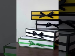 Walentynkowe pudełka papierowe z długimi paskami, w stylu koreańskim, składane pudełka z czekoladą