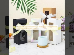 Pudełka w stylu kwadratowym z papieru kraft do pakowania mydła ręcznie robionego Kwadratowe pudełka samolotowe