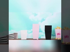 Pudełka na popcorn Papierowe Przekąski Popcorn Kurczak Frytki Ciasteczka Kwadratowe Składane Pudełka na wynos