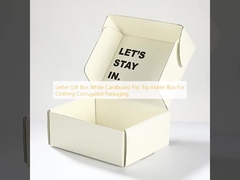 Pudełko na prezent z klapką z białego kartonu, kartonowe pudełko pocztowe na odzież, opakowanie z tektury falistej