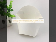 Spersonalizowane pudełko na frytki z nadrukiem, opakowanie dla smażonego kurczaka, burgerów i przekąsek, składana konstrukcja
