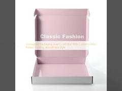 Corrugated Packaging Jewelry Gift Box With Custom LOGO Pattern Printing, Aircraft Box Style