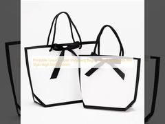 Printable Luxury Paper Shopping Bags In Stock Minimalist INS Style High End Custom
