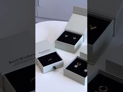 Custom Rigid Gift Box Paper Two Piece Flip Top Jewelry Gift Box For Necklaces And Bracelets