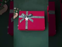 Świąteczny Red Bow Gift Box Set Premium Świąteczne opakowanie ślubne Złota Gwiazda Ozdoby Green Sati