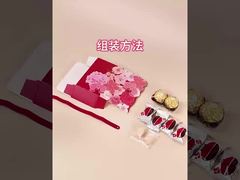 Floral Wedding Favor Box Premium Candy Packaging Ribbon Tied Elegant Gift Boxes