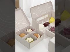 Pastry Grid Box Set Cell Dessert Packaging System Premium Kraft Paper Transparent Window Design Bake