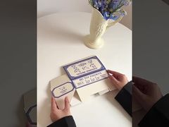 Niebieskie Pudełko na Ciasteczka Nowe Luksusowe Opakowanie na Herbatniki Długi Design Styl Chińsko-Zachodni