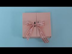 Podwójna - Otwierana Pudełko Prezentowe z Kokardą - Pomarańczowe Pudełka na Upominki Biznesowe i Ślubne, Kosmetyki i Prezenty Urodzinowe