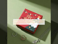 Christmas Jewelry Box Cartoon Holiday Gift Packaging Heaven and Earth Lid Design Organizer for Bracelets Necklaces